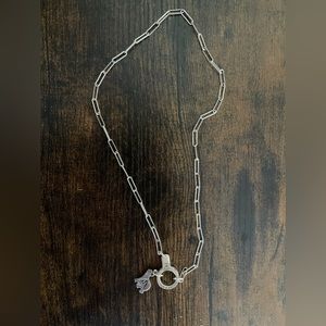 Air & Anchor paperclip chain necklace